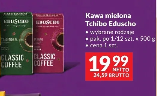 Kawa mielona Tchibo Eduscho Classic Coffee Traditional promocja w Makro