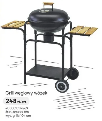 Grill węglowy wózek promocja w Castorama