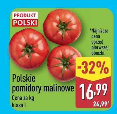 Pomidory malinowe promocja w Aldi