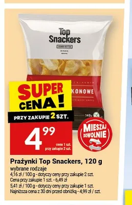 Prażynki Top Snackers 120g promocja w Twój Market