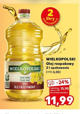 Olej rzepakowy Wielkopolski promocja w Kaufland