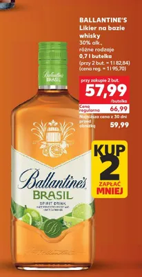 Likier na bazie whisky Ballantine's Brasil 30% promocja w Kaufland