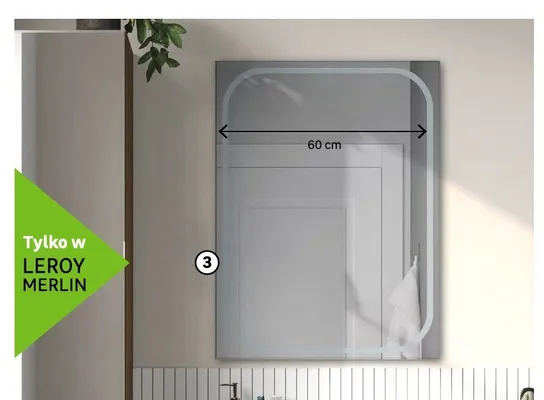 Lustro LED Chrom promocja w Leroy Merlin
