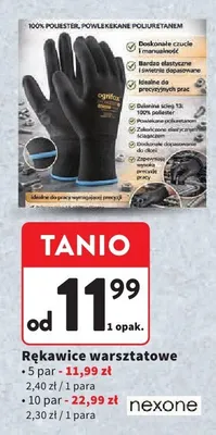 Rękawice warsztatowe Nexone 10 par promocja w Intermarche