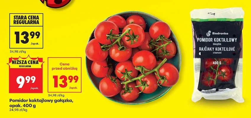 Pomidor koktajlowy gałązka Biedronka promocja w Biedronka