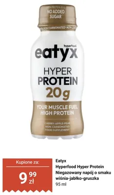 Napój proteinowy Eatyx Hyperfood Hyper Protein niegazowany o smaku wiśnia-jabłko-gruszka promocja w Biedronka