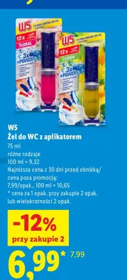 Żel do WC z aplikatorem W5 promocja w Lidl