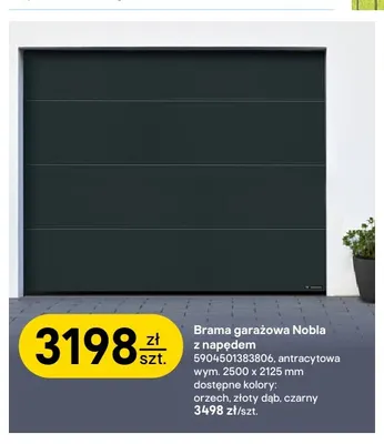 Brama garażowa Nobla z napędem Wiśniowski promocja w Castorama
