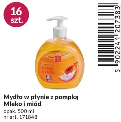 Mydło w płynie z pompką Mleko i miód promocja w Makro