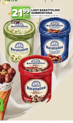 Lody Barattolino Vaniglia e Pistacchio Sammontana promocja w Stokrotka