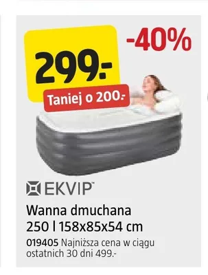 Wanna dmuchana 250 l 158x85x54 cm EKVIP promocja w Jula