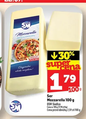 Ser Mozzarella OSM Siedlce promocja w TOPAZ