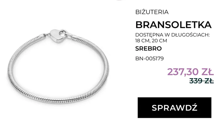 Bransoletka Briju srebro BN-005179 promocja w Dzień Dziecka