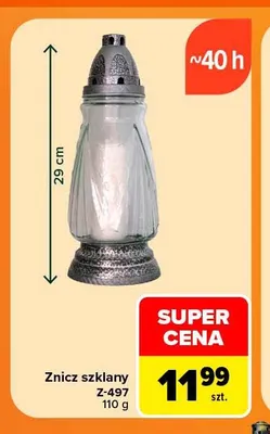 Znicz szklany Z-497 promocja w Carrefour