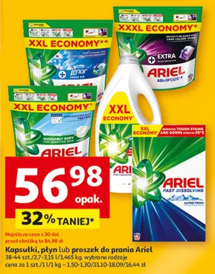 Kapsułki, płyn lub proszek do prania promocja w Auchan
