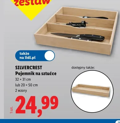 Pojemnik na sztućce Silvercrest 32x31 cm promocja w Lidl
