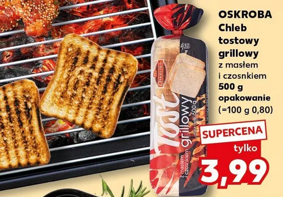 Chleb tostowy grillowy z masłem i czosnkiem Oskroba promocja w Kaufland