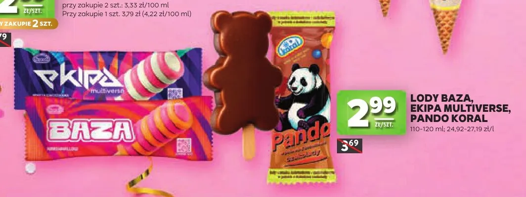Lody Pando promocja w Stokrotka