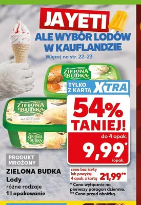Lody waniliowe z laską wanilii Zielona Budka promocja w Kaufland