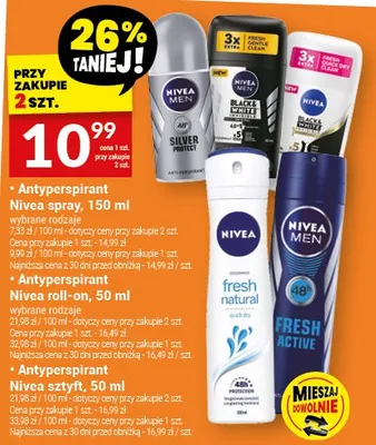 Antyperspirant Nivea spray, 150 ml promocja w Twój Market