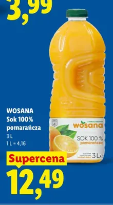 Sok pomarańcza Wosana 100% promocja w Lidl