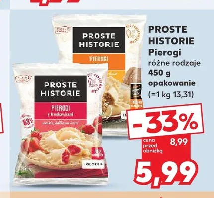 Pierogi z truskawkami Proste Historie promocja w Kaufland