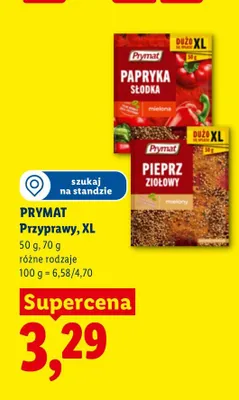 Przyprawa Pieprz ziołowy Prymat XL promocja w Lidl