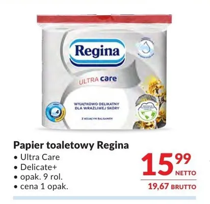 Papier toaletowy Regina Ultra Care 9-pak promocja w Makro
