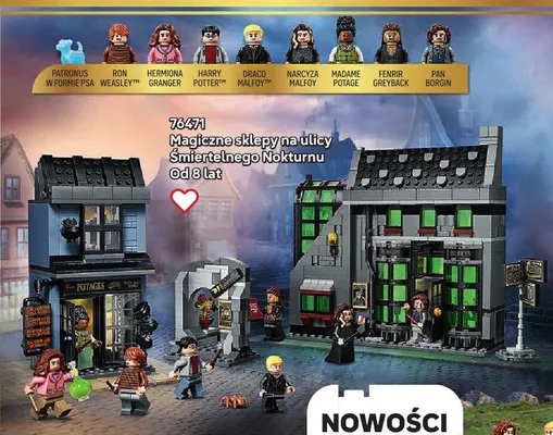 Klocki LEGO Harry Potter 76471 Magiczne sklepy na ulicy Śmiertelnego Nokturnu promocja w LEGO
