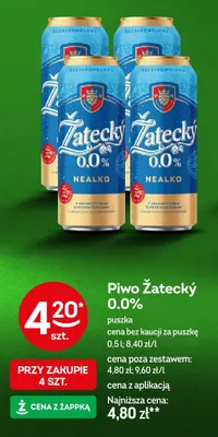 Piwo Żatecký 0.0% promocja w Żabka