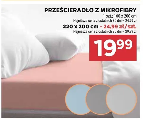 Prześcieradło z mikrofibry promocja w Stokrotka