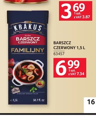 Barszcz czerwony Familijny Krakus promocja w Selgros