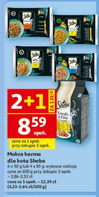 Mokra karma dla kota Sheba 6-pak 50g promocja w Auchan