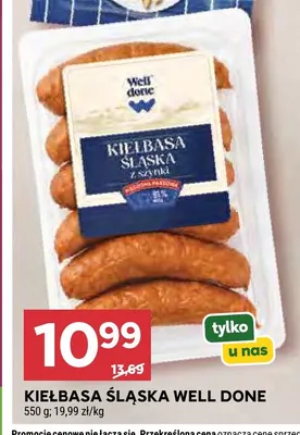 Kiełbasa śląska Well Done promocja w Stokrotka