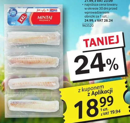 Mintaj polędwice bez skóry 450 g promocja w Selgros