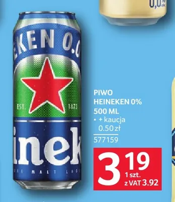Piwo bezalkoholowe Heineken promocja w Selgros