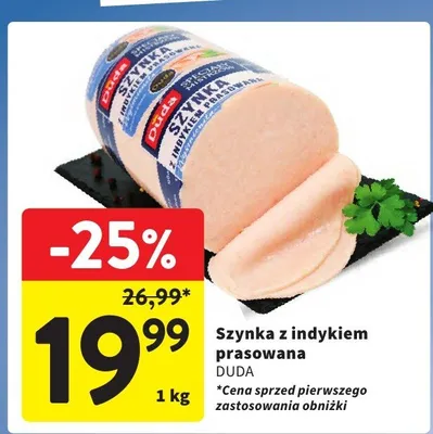 Szynka z indykiem prasowana promocja w Intermarche