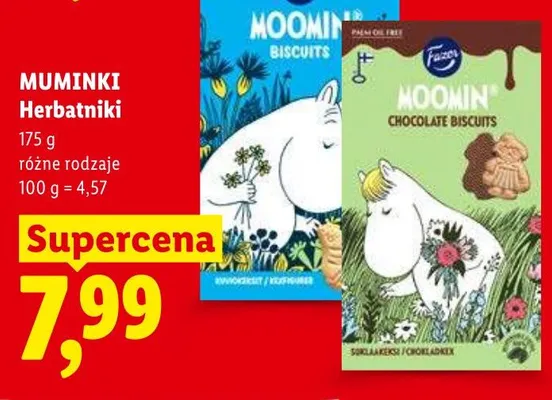 Herbatniki czekoladowe Moomin Fazer promocja w Lidl