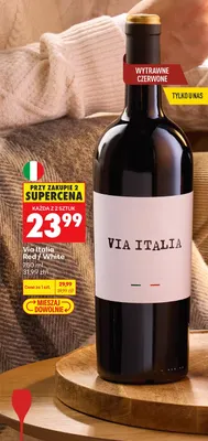 Wino białe Via Italia White promocja w Biedronka