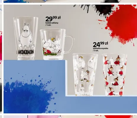 Szklanka wysoka Moomin promocja w Empik