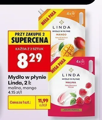 Mydło w płynie Linda mango promocja w Biedronka