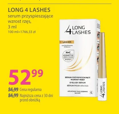 Serum przyspieszające wzrost rzęs Long 4 Lashes promocja w Hebe