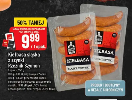 Kiełbasa śląska z szynki Rzeźnik Szymon promocja w POLOmarket