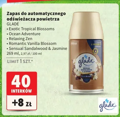 Zapas do automatycznego odświeżacza powietrza Exotic Tropical Blossoms, Ocean Adventure, Relaxing Zen, Romantic Vanilla Blossom, Sensual Sandalwood & Jasmine promocja w Intermarche