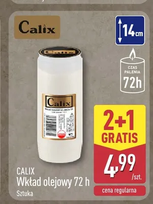 Wkład olejowy 72 h Calix promocja w Aldi