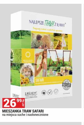 Mieszanka traw Safari Trawy z Iławy promocja w Merkury Market