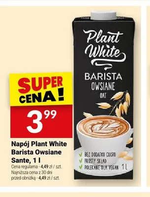 Napój Plant White Barista Owsiane Sante promocja w Twój Market