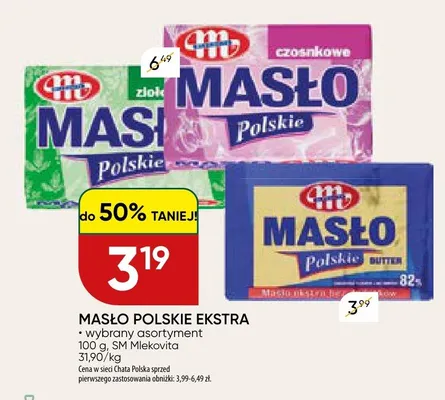 Masło Polskie Ekstra czosnkowe Mlekovita promocja w Chata Polska