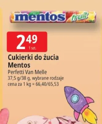 Cukierki do żucia Mentos promocja w Leclerc