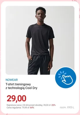 T-shirt treningowy z technologią Cool Dry NOWEAR rozm. XXS-L promocja w Smyk